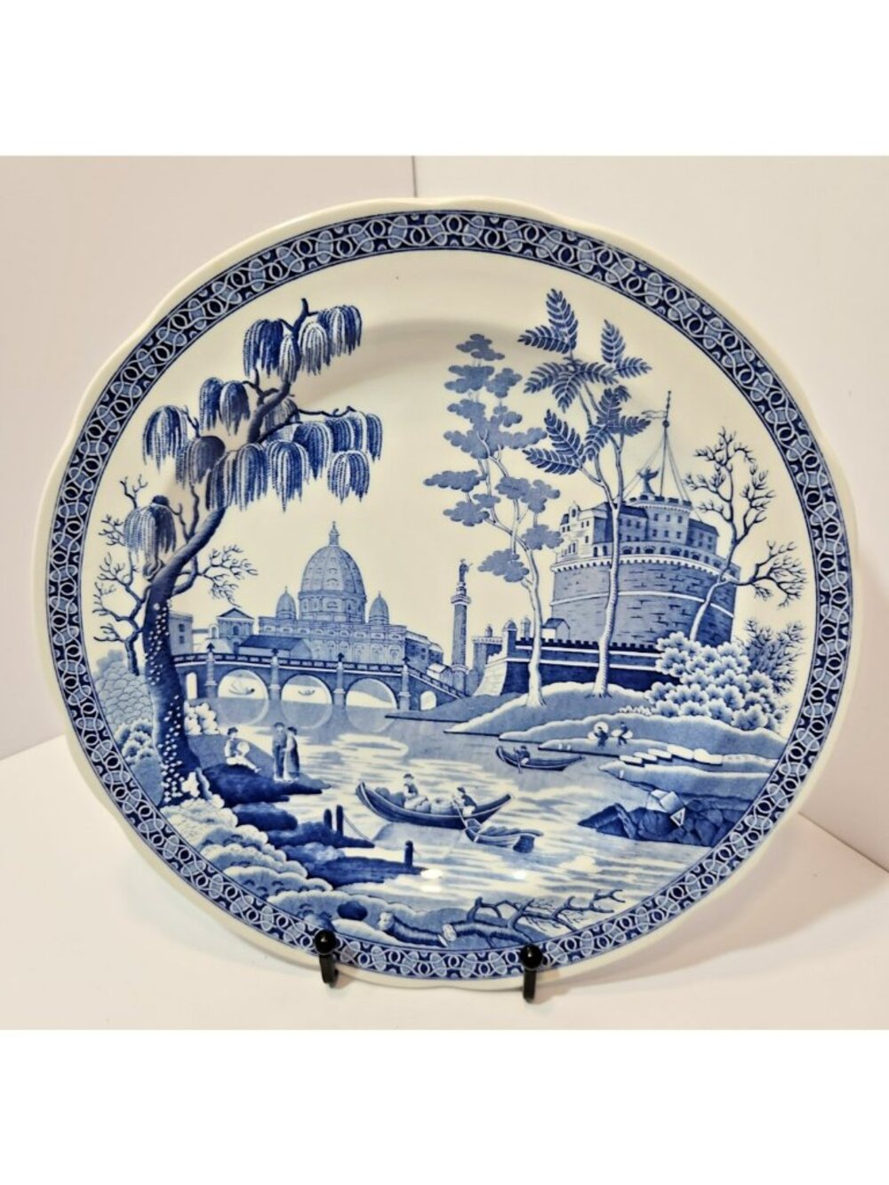 The Spode Blue Room Collection "Rome" Plate Made in England 10.5" Blue White